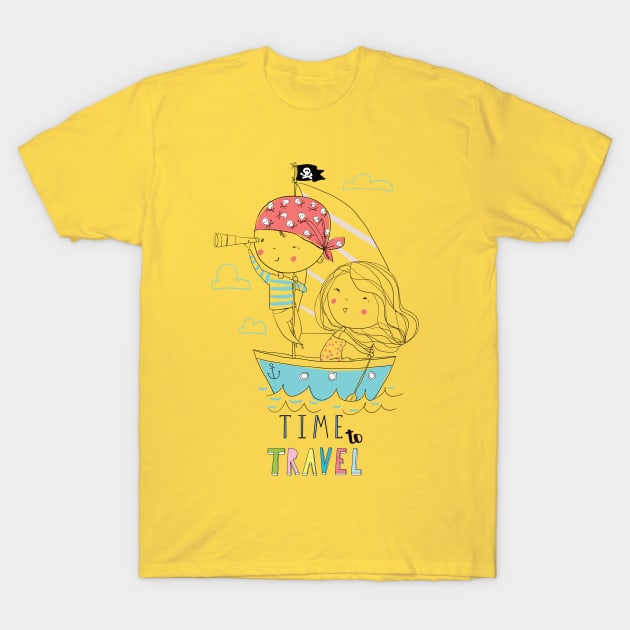 Time To Travel With Friends T-Shirt by estelA_Sunday